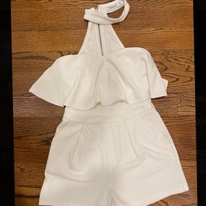 Strapless romper with built in choker